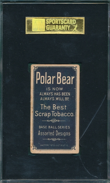 1909-1911 T206 Donlin, Bat, Polar Bear, SGC 50