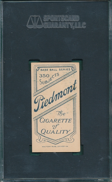 1909-1911 T206 Street, Portrait, Piedmont Cigarettes SGC 50
