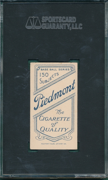 1909-1911 T206 Jordan, Tim, Piedmont Cigarettes SGC 55