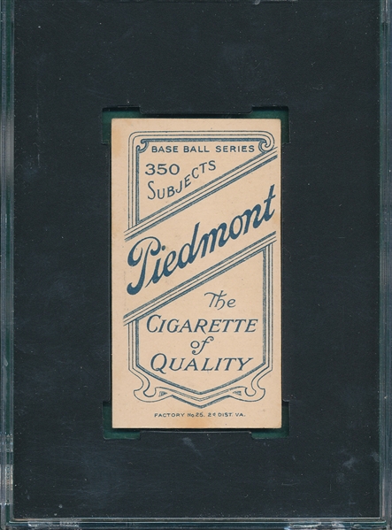 1909-1911 T206 Tenney Piedmont Cigarettes SGC 55