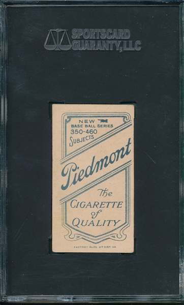 1909-1911 T206 Gandil Piedmont Cigarettes SGC 60
