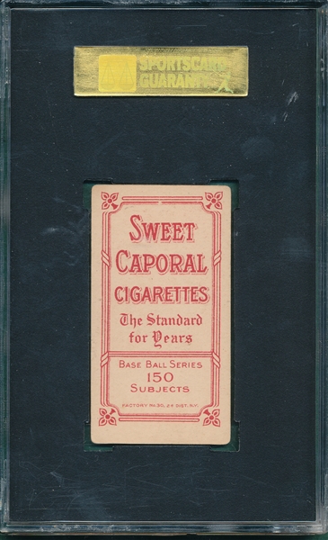 1909-1911 T206 Criger Sweet Caporal Cigarettes SGC 60