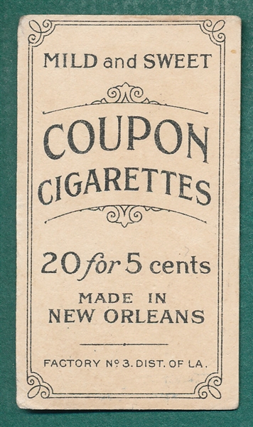 1914 T213-2 Owen Wilson Coupon Cigarettes 