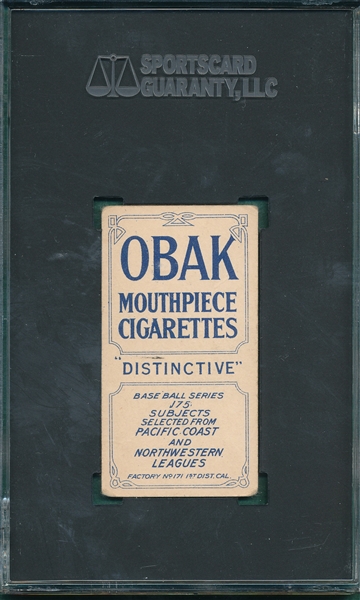 1910 T212-2 Krapp Obak Cigarettes SGC 3