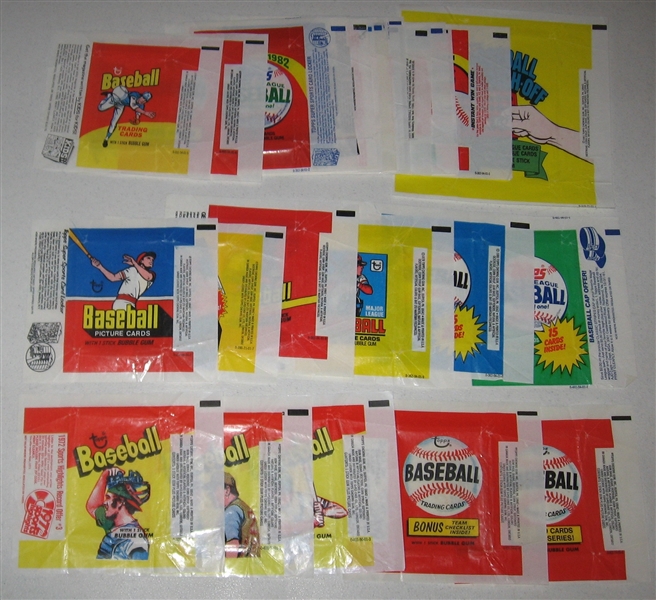 1969-91 Topps Wrapper Lot of (28)