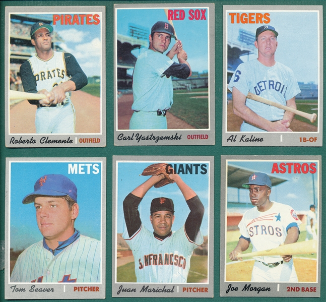 1970 Topps Baseball Near Set (528/726) W/ Clemente