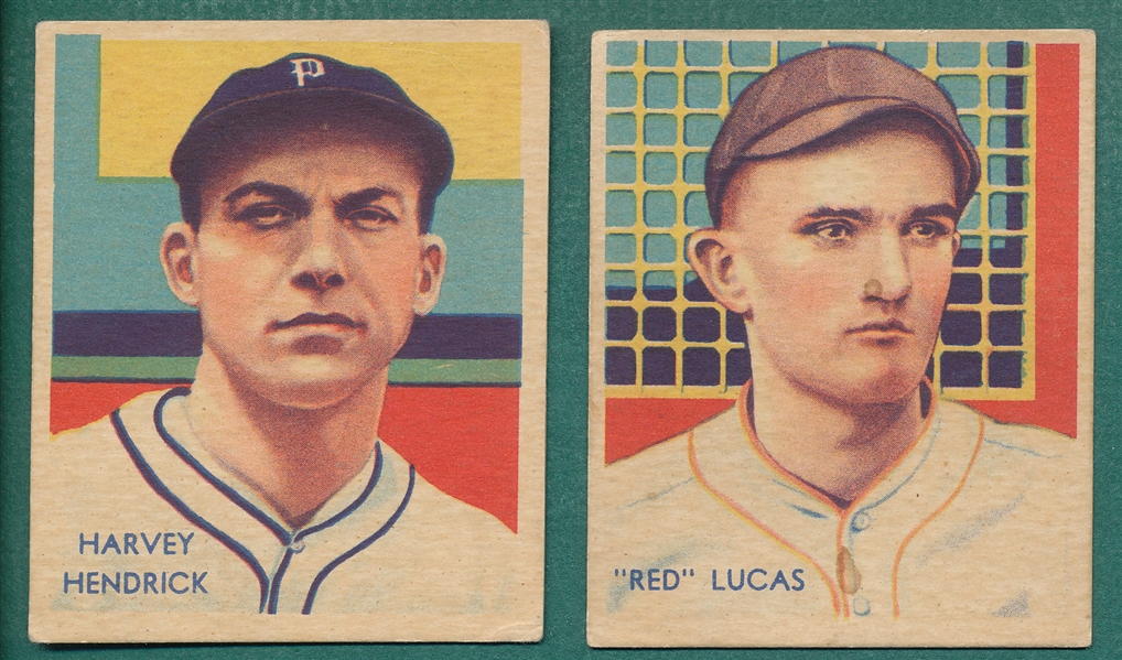 1943-36 Diamond Stars #41 Hendrick & #46 Lucas, Lot of (2)