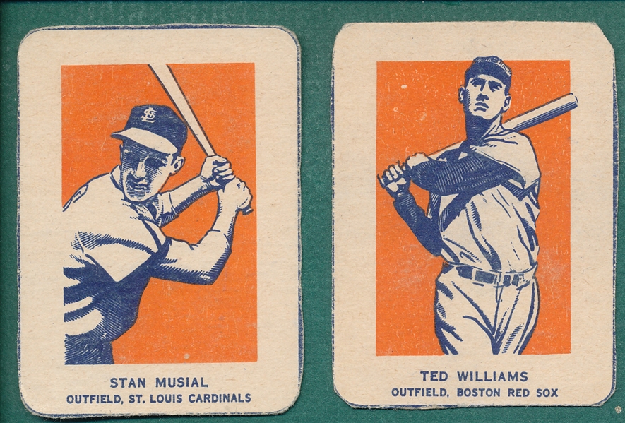 1952 Wheaties Musial & Ted Williams, Lot of (2)