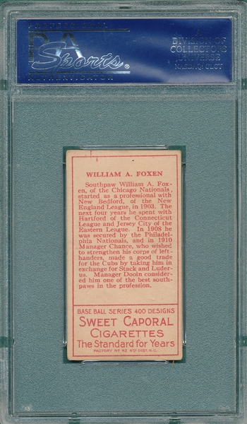 1911 T205 Foxen Sweet Caporal Cigarettes PSA 4 