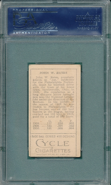 1911 T205 Bates Cycle Cigarettes PSA 4