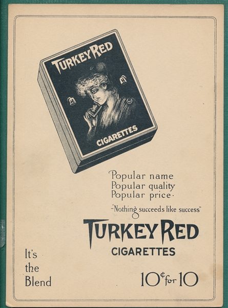 1910-11 T3 #107 Rube Manning Turkey Red Cigarettes *Ad Back*