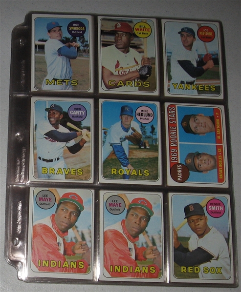 1969 Topps Lot of (300) W/ Bench, Mays & Aaron 