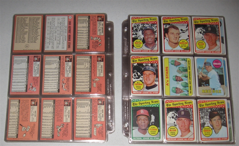1969 Topps Lot of (300) W/ Bench, Mays & Aaron 