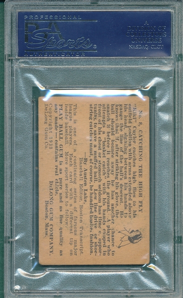 1933 DeLong #8 Kiki Cuyler PSA 4