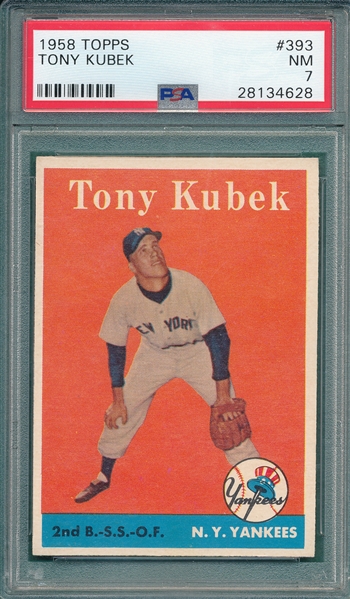 1958 Topps #393 Tony Kubek PSA 7