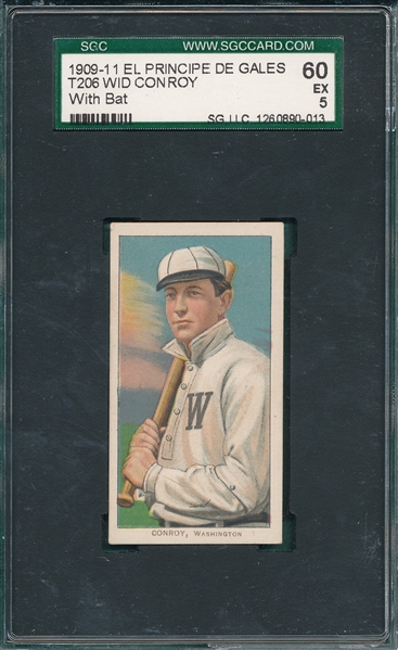 1909-1911 T206 Conroy, Batting, EPDG, SGC 60