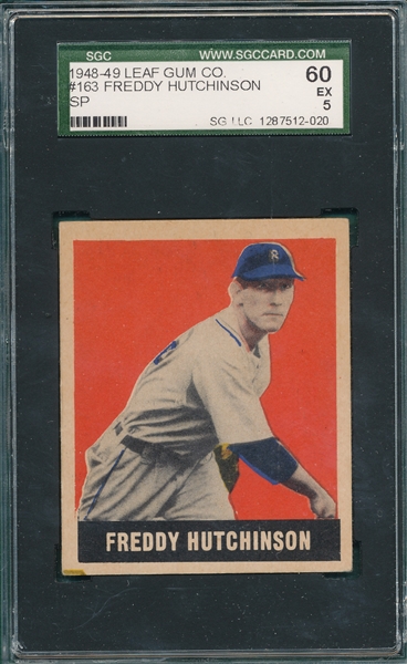 1948-49 Leaf #163 Freddy Hutchinson SGC 60 *SP*