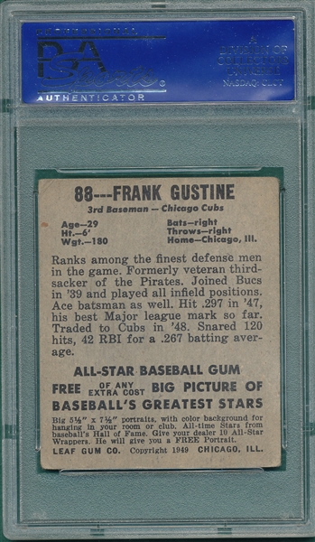 1948-49 Leaf #88 Frank Gustine PSA 4 *SP*