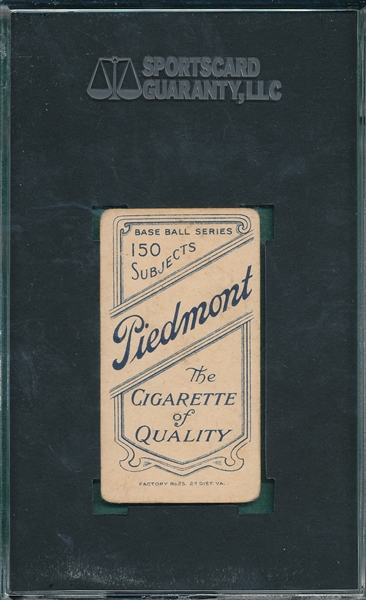 1909-1911 T206 Dahlen, Boston, Piedmont Cigarettes SGC 30
