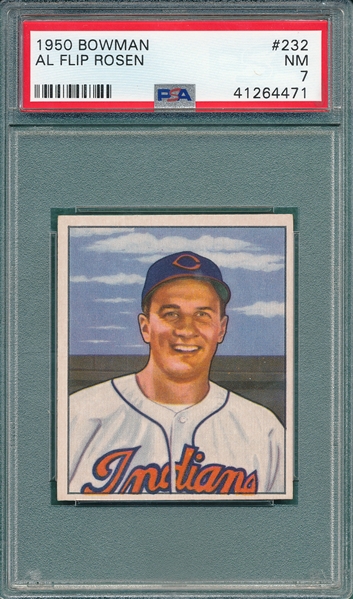 1950 Bowman #232 Al Rosen PSA 7