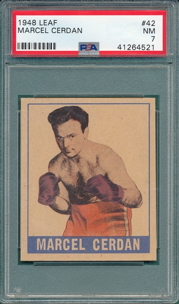 1948 Leaf Boxing #42 Marcel Cerdan PSA 7