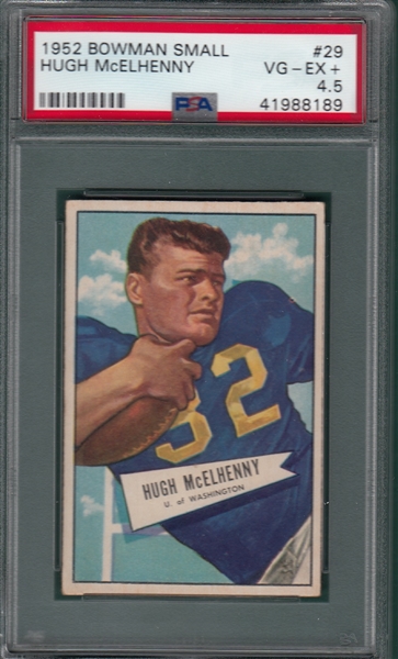 1952 Bowman Small #29 Hugh McElhenny PSA 4.5 *Rookie*