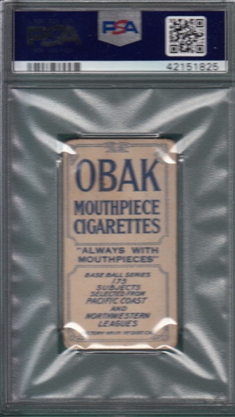 1910 T212-2 Brackenridge Obak Cigarettes PSA 2.5