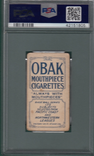 1910 T212-2 Cartwright Obak Cigarettes PSA 2.5