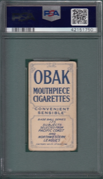 1910 T212-2 Criger Obak Cigarettes PSA 3