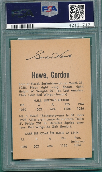 1962 Parkhurst #31 Gordie Howe PSA 8