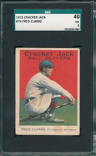 1915 Cracker Jack #70 Fred Clarke SGC 40