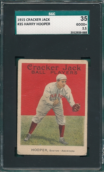 1915 Cracker Jack #35 Harry Hooper SGC 35