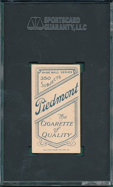 1909-1911 T206 Beaumont Piedmont Cigarettes SGC Authentic *Great Appearance*