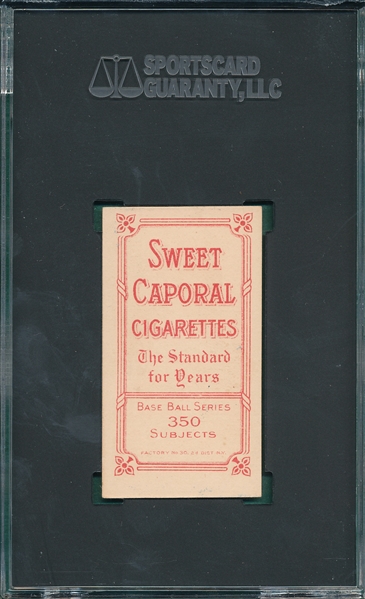 1909-1911 T206 Knight, Batting, Sweet Caporal Cigarettes SGC 5 
