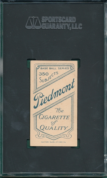 1909-1911 T206 Willett Piedmont Cigarettes SGC 5.5