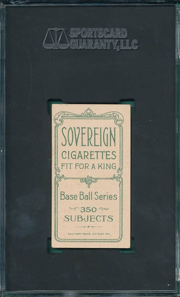 1909-1911 T206 Killian, Portrait, Sovereign Cigarettes SGC 5