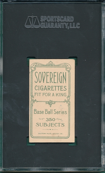 1909-1911 T206 Bescher, Portrait, Sovereign Cigarettes SGC 4.5