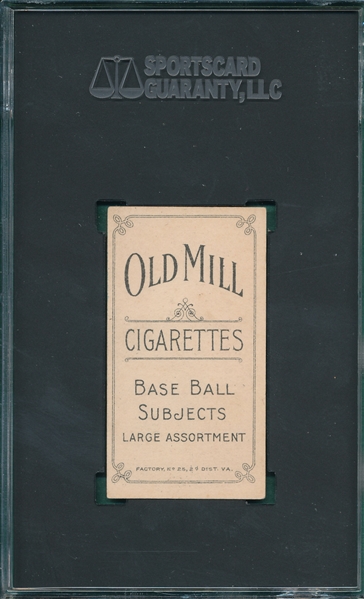 1909-1911 T206 Hofman Old Mill Cigarettes SGC 4.5 