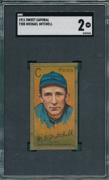 1911 T205 Mitchell Sweet Caporal Cigarettes SGC 2 *Presents Much Better*