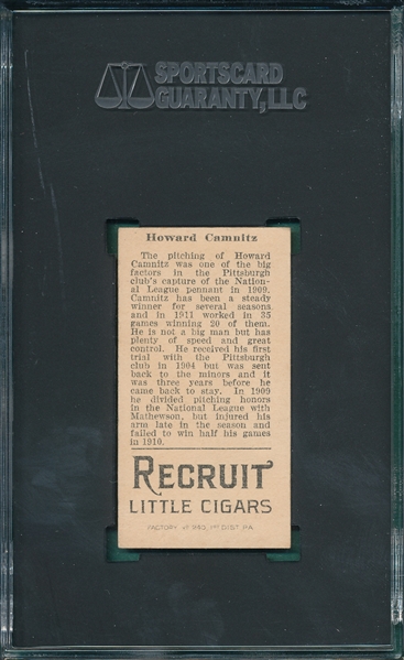 1912 T207 Camnitz Recruit Little Cigars SGC 2