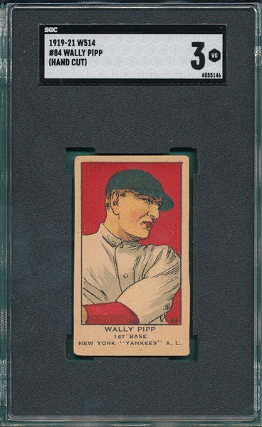 1919-21 W514 #84 Wally Pipp, SGC 3