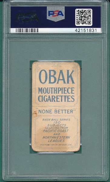 1910 T212-2 Willett Obak Cigarettes PSA 1 *150 Series*