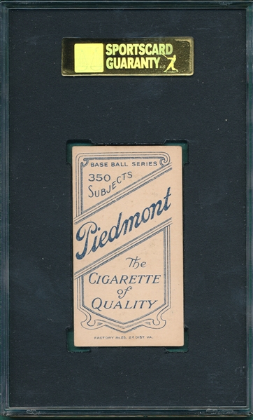 1909-1911 T206 Chance, Port., Yellow, Piedmont Cigarettes SGC 50