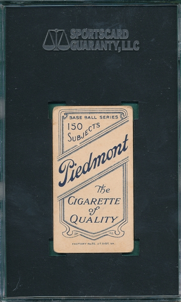 1909-1911 T206 Lajoie, Throwing, Piedmont Cigarettes SGC 40