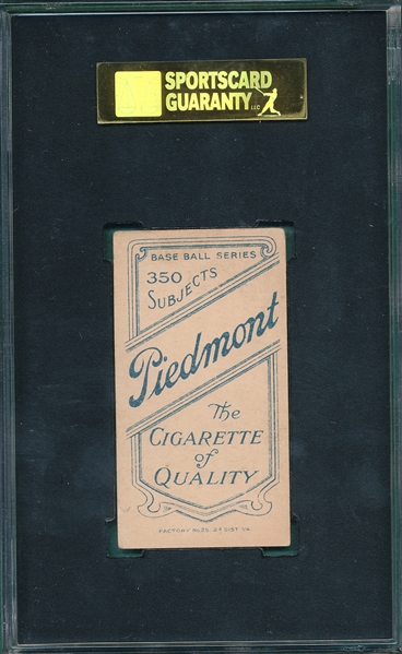 1909-1911 T206 Warhop Piedmont Cigarettes, SGC 40