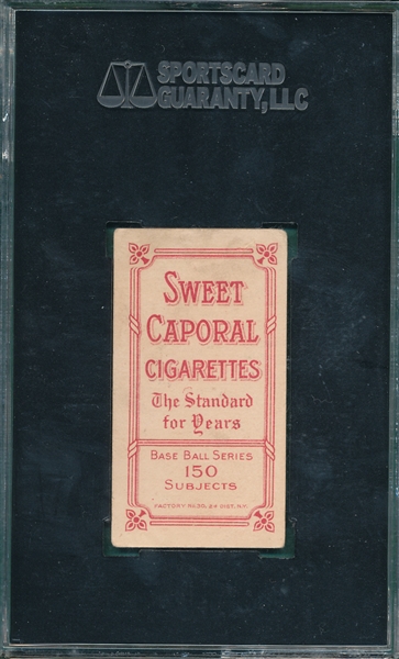 1909-1911 T206 Lake, NY, Sweet Caporal Cigarettes SGC 40