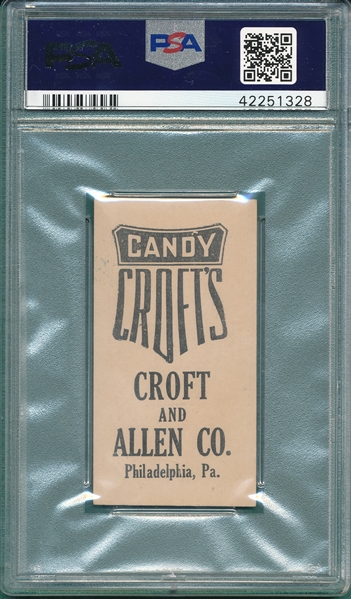 1909 E92 Doyle, Bat, Croft's Candy PSA 7 (MC)
