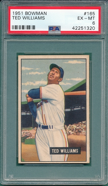 1951 Bowman #165 Ted Williams PSA 6