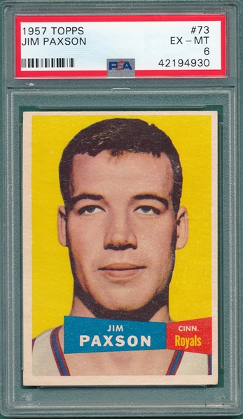 1957 Topps BSKT #73 Jim Paxson PSA 6 