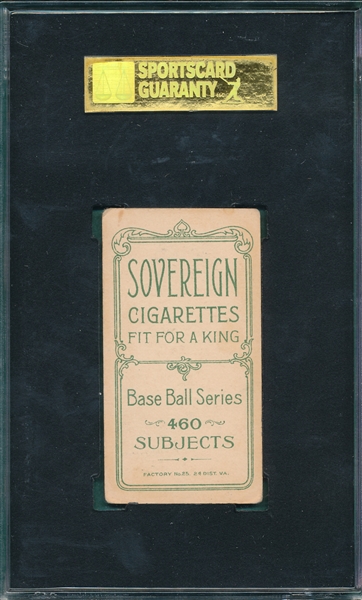 1909-1911 T206 Hummel Sovereign Cigarettes SGC 40 *460 Series*